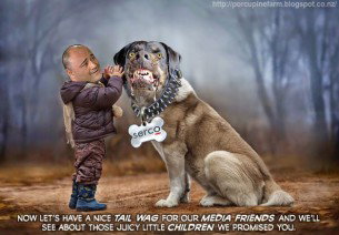 sam lotu iinga with a dog called serco