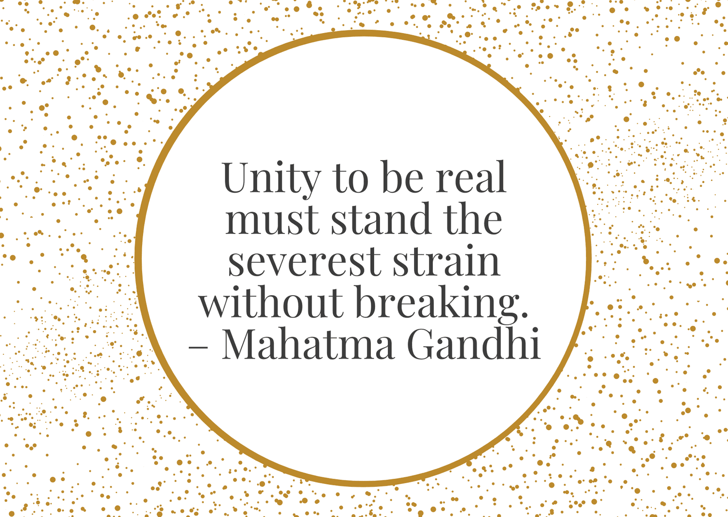 Gandhi on unity